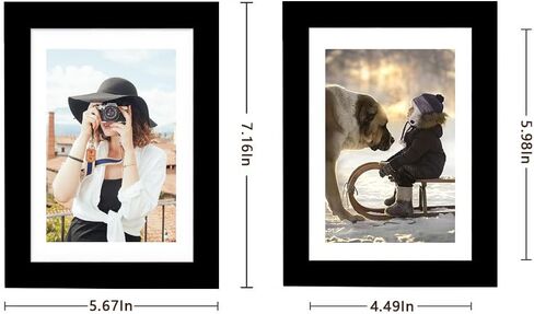 مجموعة إطارات صور Picrit مقاس 8 × 10 مكونة من 12 قطعة، عرض 5 × 7 مع حصيرة أو 8 × 10 بدون حصيرة، إطارات صور للتركيب على الحائط أو شاشة العرض على سطح الطاولة، أسود. in Kuwait