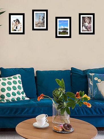 مجموعة إطارات صور Picrit مقاس 8 × 10 مكونة من 12 قطعة، عرض 5 × 7 مع حصيرة أو 8 × 10 بدون حصيرة، إطارات صور للتركيب على الحائط أو شاشة العرض على سطح الطاولة، أسود. in Kuwait