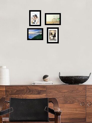 مجموعة إطارات صور Picrit مقاس 8 × 10 مكونة من 12 قطعة، عرض 5 × 7 مع حصيرة أو 8 × 10 بدون حصيرة، إطارات صور للتركيب على الحائط أو شاشة العرض على سطح الطاولة، أسود. in Kuwait