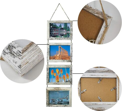 إطارات صور معلقة على الحائط مقاس 4 × 6 من سيسيت مع 8 إطارات بيضاء متعثرة مفتوحة، عبوتان in Kuwait