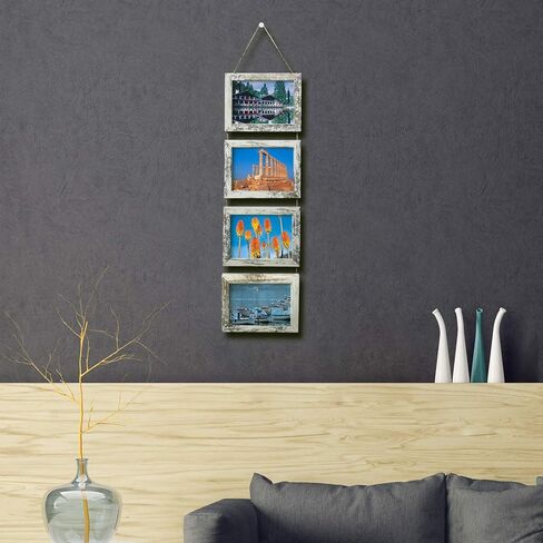 إطارات صور معلقة على الحائط مقاس 4 × 6 من سيسيت مع 8 إطارات بيضاء متعثرة مفتوحة، عبوتان in Kuwait