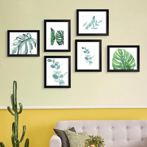 إطار صورة مقاس 8 × 10 بني، مجموعة من 6 قطع، عرض صور مقاس 5 × 7 مع حصيرة أو 8 × 10 بدون حصيرة in Kuwait