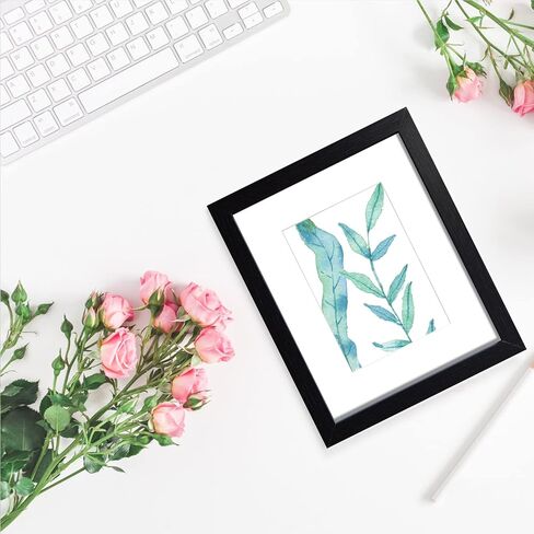 إطار صورة مقاس 8 × 10 بني، مجموعة من 6 قطع، عرض صور مقاس 5 × 7 مع حصيرة أو 8 × 10 بدون حصيرة in Kuwait