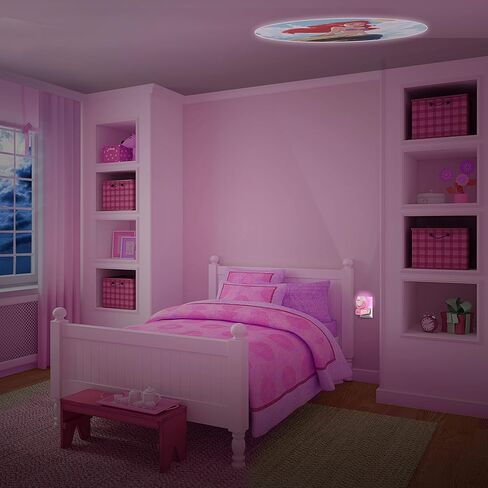 Projectables Disney Frozen 2 LED Kids Night Light, Projector, Plug-in, Dusk-to-Dawn, UL-Listed, Elsa, Anna, Olaf Ideal for Hallway, Bedroom, Nursery, Playroom, Gaming Room, 45028 in Kuwait