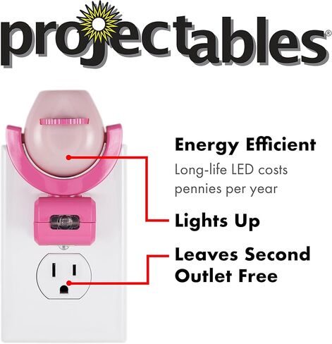 Projectables Disney Frozen 2 LED Kids Night Light, Projector, Plug-in, Dusk-to-Dawn, UL-Listed, Elsa, Anna, Olaf Ideal for Hallway, Bedroom, Nursery, Playroom, Gaming Room, 45028 in Kuwait