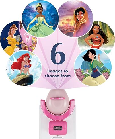 Projectables Disney Frozen 2 LED Kids Night Light, Projector, Plug-in, Dusk-to-Dawn, UL-Listed, Elsa, Anna, Olaf Ideal for Hallway, Bedroom, Nursery, Playroom, Gaming Room, 45028 in Kuwait