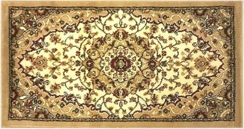 سجادة منطقة على الطراز الفارسي من مجموعة Flash Furniture Mersin - ألياف أوليفين عنابي غير قابلة للتساقط - 3 × 15 بوصة - ظهر من الجوت - للممر، المدخل، غرفة النوم، غرفة المعيشة in Kuwait