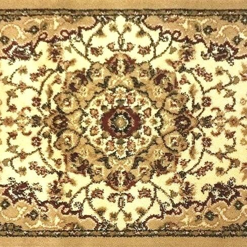 سجادة منطقة على الطراز الفارسي من مجموعة Flash Furniture Mersin - ألياف أوليفين عنابي غير قابلة للتساقط - 3 × 15 بوصة - ظهر من الجوت - للممر، المدخل، غرفة النوم، غرفة المعيشة in Kuwait