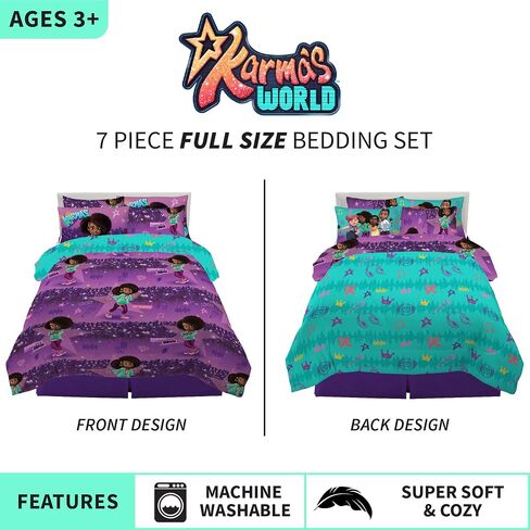 Franco Karma's World Kids Bedding Super Soft Comforter and Sheet Set with Sham, 5 Piece Twin Size in Saudi Arabia
