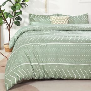 Smoofy Comforter Set, Bohemian Aztec Folkloric Art Pattern Bedding with Soft Microfiber Fill Bedding, 1 Comforter & 1 Pillowcase, Black, Twin Size