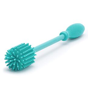 Chicco 9.5" Silicone Bottle Brush with Food-Grade Silicone Bristles | Dishwasher & Sterilizer Safe | Non-Slip, Comfort Grip Handle | Hangs for Drying & Storage | Teal in Saudi Arabia