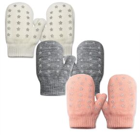 قفازات Evridwear للأطفال الصغار قابلة للتمدد، 3 أزواج من القفازات الشتوية الدافئة للأطفال الرضع للفتيات والفتيان الصغار