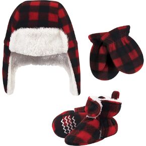 Hudson Baby Baby Hudson Baby Unisex Baby Trapper Hat, Mitten and Bootie Set in Saudi Arabia