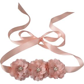 Oyabridal Flower Girl Sash Belt for Dresses Bride/Bridesmaid Sash Belts Flower Pearls Sashes for Wedding Dress in Saudi Arabia
