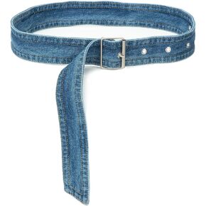 ILuvatar Women's Denim Waist Belt Blue Jean Waist Rope Tiny Belt for Pants Dress Jeansbelt