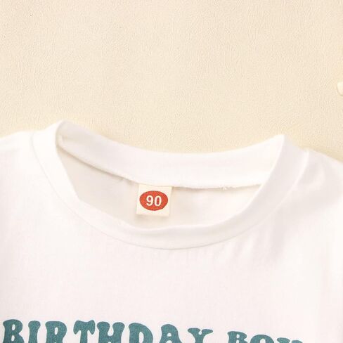 KEKEMI Birthday Boy Shirt Toddler Baby Boys Birthday Party T-Shirt Cute Letter Print 1st 2nd 3rd 4th 5th Birthday Gift Tees in Saudi Arabia