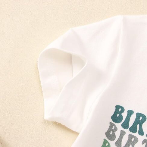 KEKEMI Birthday Boy Shirt Toddler Baby Boys Birthday Party T-Shirt Cute Letter Print 1st 2nd 3rd 4th 5th Birthday Gift Tees in Saudi Arabia