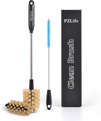 راس فرشاة 2 في 1 قابل للفصل من بي زد لايف، فرشاة لتنظيف زجاجة المياه والماصة، فرشاة تنظيف الزجاجات 15.3 انش، فرشاة تنظيف متعددة الوظائف من الستانلس ستيل، فرشاة تنظيف الزوايا in Kuwait
