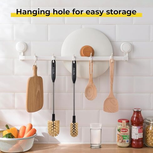 راس فرشاة 2 في 1 قابل للفصل من بي زد لايف، فرشاة لتنظيف زجاجة المياه والماصة، فرشاة تنظيف الزجاجات 15.3 انش، فرشاة تنظيف متعددة الوظائف من الستانلس ستيل، فرشاة تنظيف الزوايا in Kuwait