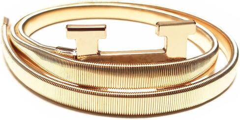 Torostra Womens Metal Stretch Elastic Waist Belt Fashion Thin Belts for Dress in Kuwait