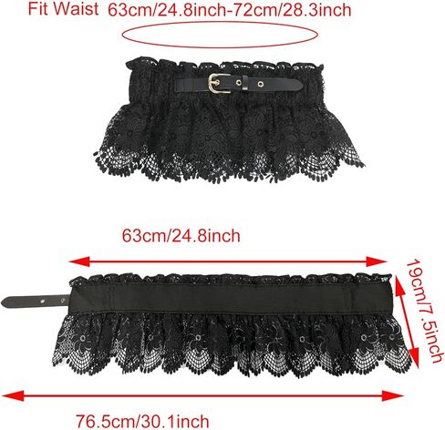 حزام خصر عريض مرن من الدانتيل للسيدات من KADBLE، حزام خصر قابل للتمدد، حزام خصر مطاطي in Kuwait