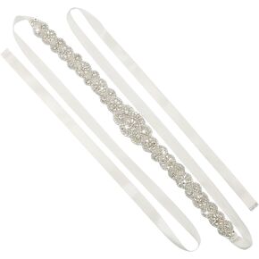 Rhinestone Belt Bridal Belt Dress Belts for Women Wedding Belt Crystal Wedding Dress Belt with Ribbon for Women Girls Dress in Saudi Arabia