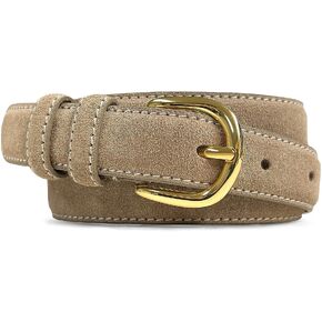 Cowboy Craft Women's Leather Belt Fashion Genuine Suede Leather Belts For Jeans Dress or Ratchet Belt 1"(25mm) Wide in Saudi Arabia