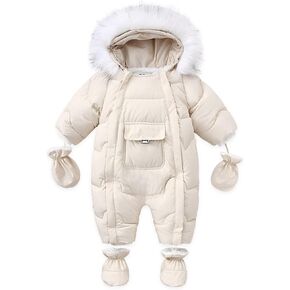 Mokitoni Baby Boy Winter Snowsuit Clothes Infant Girl Coat Jumpsuit Snow Suit For Toddler