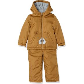 Simple Joys by Carter's Baby Water-Resistant Snowsuit Set-Hooded Winter Jacket, Camel, 6 in Kuwait
