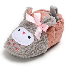 Baby Boys Girls Soft Plush Slippers Cartoon Toddler Infant Warm Winter House Shoes