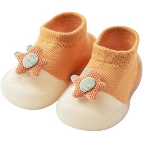 Bearbay Baby Socks Shoes Rubber Sole Non-Skid Indoor Floor Slipper for Unisex Newborn Infants Toddlers Boys Girls