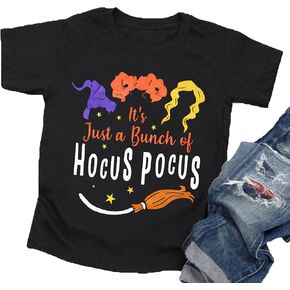 LAZYCHILD It's Just A Bunch of Hocus Pocus Halloween T Shirt Toddler Boys Girls Sanderson Sister Graphic Tee Shirts in Saudi Arabia