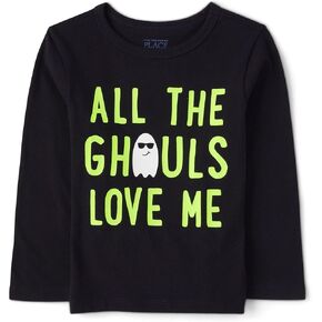 The Children's Place Baby and Toddler Long Sleeve Halloween Graphic T-Shirt in Saudi Arabia