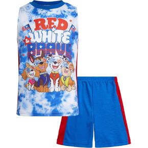 Nickelodeon Boys' Paw Patrol Shorts Set - 2 Piece T-Shirt and Shorts (Toddler/Little Boy)