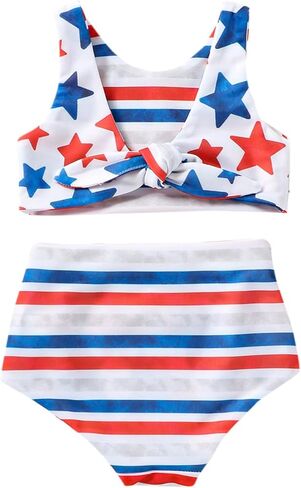 Doqcey Toddler Baby Girls Swimwear Infant One Piece Swimsuit Bikini Sleeveless Hollow Bathing Suit Summer Beach Wear Outfit in Kuwait