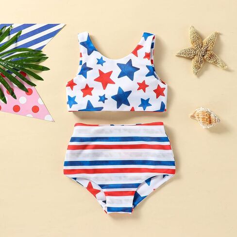 Doqcey Toddler Baby Girls Swimwear Infant One Piece Swimsuit Bikini Sleeveless Hollow Bathing Suit Summer Beach Wear Outfit in Kuwait