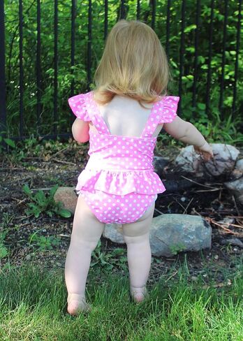 Vieille Toddler Little Girls One Piece Swimsuits Ruffles Bathing Suits Mermaid Dinosaur Swimwear 2-7T in Saudi Arabia