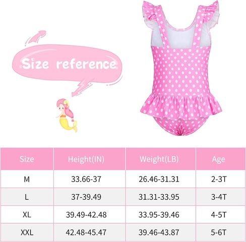 Vieille Toddler Little Girls One Piece Swimsuits Ruffles Bathing Suits Mermaid Dinosaur Swimwear 2-7T in Saudi Arabia