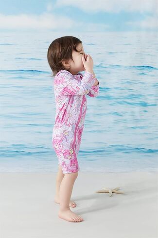 UMELOK Baby Girls' One Piece Swimsuit Full Zip UPF 50+ Sun Protection Swimwear Rash Guard Swim Suit in Saudi Arabia