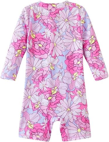 UMELOK Baby Girls' One Piece Swimsuit Full Zip UPF 50+ Sun Protection Swimwear Rash Guard Swim Suit in Saudi Arabia