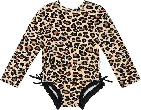 بدلة سباحة فاخرة بأكمام طويلة ومكشكشة للحماية من الطفح الجلدي in Kuwait