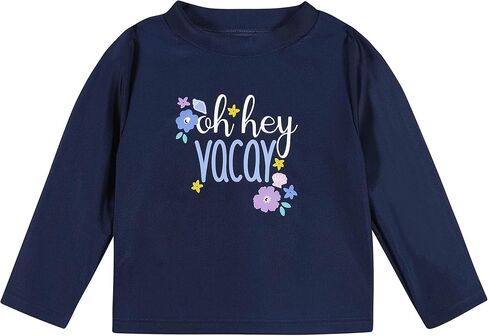 Gerber Baby & Toddler Girls Long Sleeved Rashguard Swimsuit Rash Guard Set in Saudi Arabia