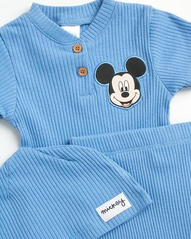 Disney Baby Boys' 3 or 4 Piece Layette Set - Bodysuit, Pants, Hat, Booties - Mickey Mouse, Toy Story, Pooh (0-9M) in Saudi Arabia