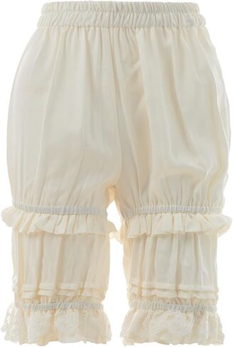Women Bloomer Victorian Steampunk Bloomers for Women Teen Girls Ruffled Lace Pumpkin Short Pantaloons Underdress in Kuwait
