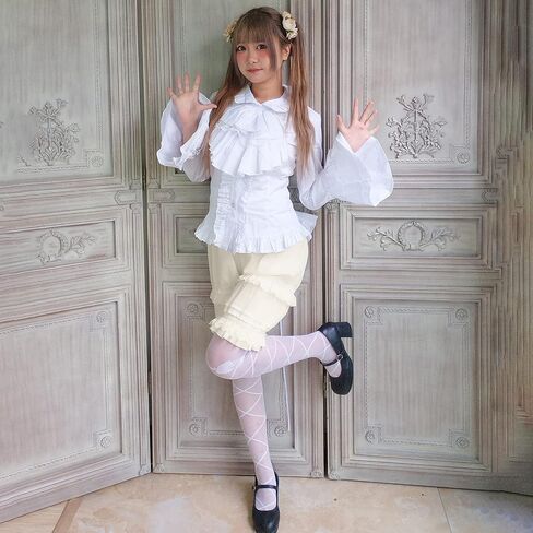 Women Bloomer Victorian Steampunk Bloomers for Women Teen Girls Ruffled Lace Pumpkin Short Pantaloons Underdress in Kuwait