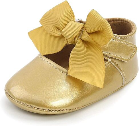 Aellons Infant Baby Girls Cute Mary Jane Flats Princess Bowknot Wedding Dress Shoes Pre-Walking in Kuwait