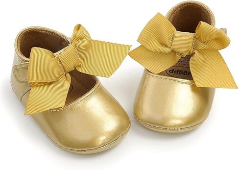 Aellons Infant Baby Girls Cute Mary Jane Flats Princess Bowknot Wedding Dress Shoes Pre-Walking in Kuwait