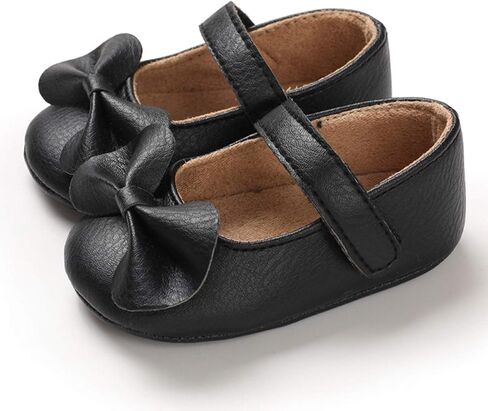 E-FAK Baby Girls Shoes Mary Jane Flats Shoes Anti-Slip Soft Rubber Sole Toddler First Walkers Princess Dress Shoes in Saudi Arabia