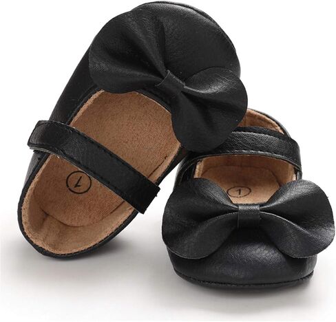 E-FAK Baby Girls Shoes Mary Jane Flats Shoes Anti-Slip Soft Rubber Sole Toddler First Walkers Princess Dress Shoes in Saudi Arabia