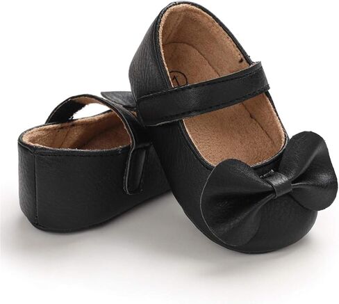 E-FAK Baby Girls Shoes Mary Jane Flats Shoes Anti-Slip Soft Rubber Sole Toddler First Walkers Princess Dress Shoes in Saudi Arabia